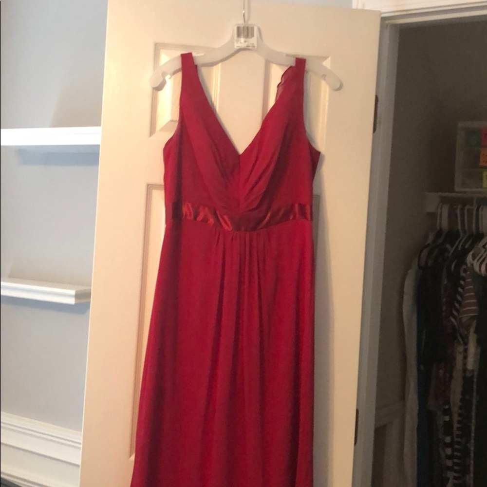 Red bridesmaid dress